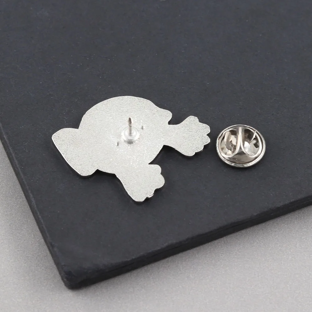 Lustiger, seltsamer Fisch mit Händen, Emaille-Anstecker, Cartoon-Meerestier-Abzeichen, niedliche Tier-Brosche für Rucksack, Kleidung, Reversnadel, Schmuck, Geschenk – Detail 3