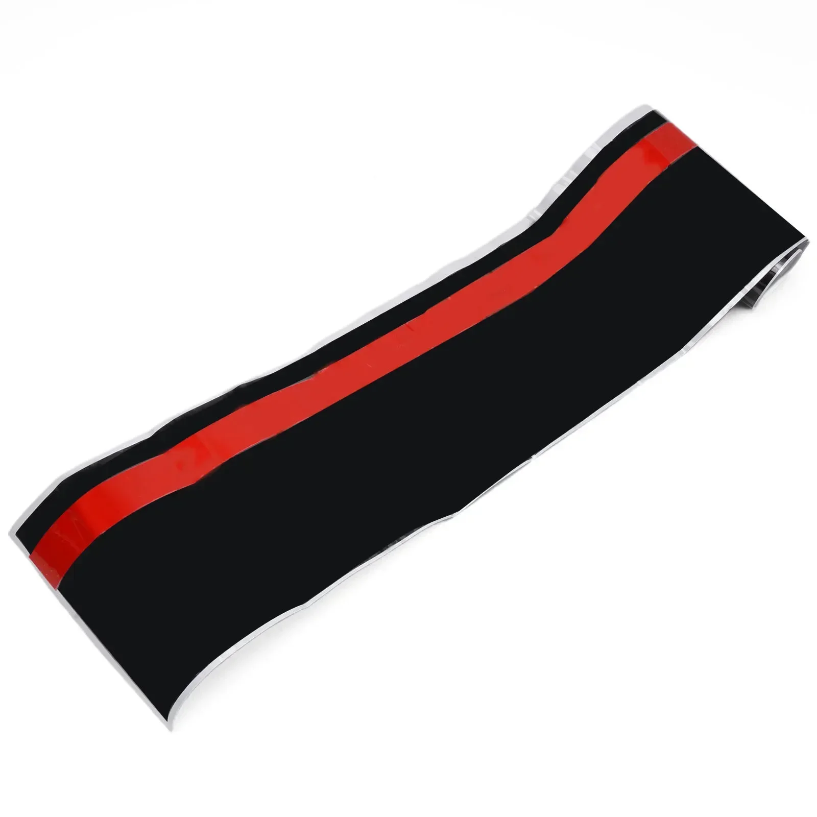 55'' * 7'' Rally Stripes Racing Trim Car Body Front Hood Decal  Matte Black With Red Vinyl Car Sticker Car Styling