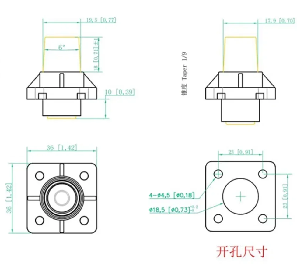 2PCS 250A High Current Energy Storage Lithium Battery Conical Copper Terminal Connector Electric Equipment Accessories image 5