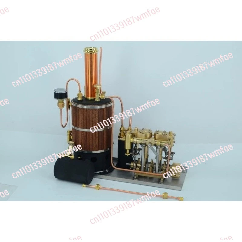 Inline Reciprocating Steam Engine Model Power Group, Retro Model,and Single Vertical Boiler Horizontal Boiler