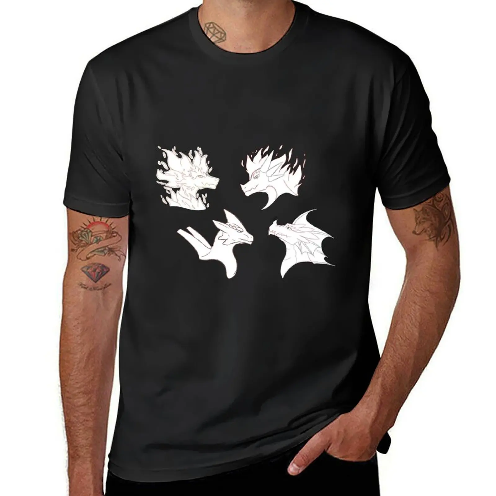 Dragon Village Collection sketch set T-Shirt plain customs mens clothing