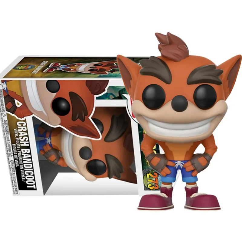 FUNKO POP Games Crash Bandicoot #273 Crash Bandicoot Chase Grey Exclusive Action Figrue Model POP Toys Gifts