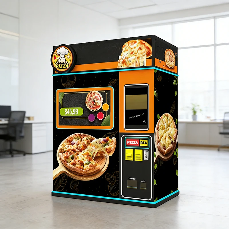 Multi-functional Outdoor Pizza Bubble Tea Pineapple Vending Machine Accepts Credit Card FL Customized