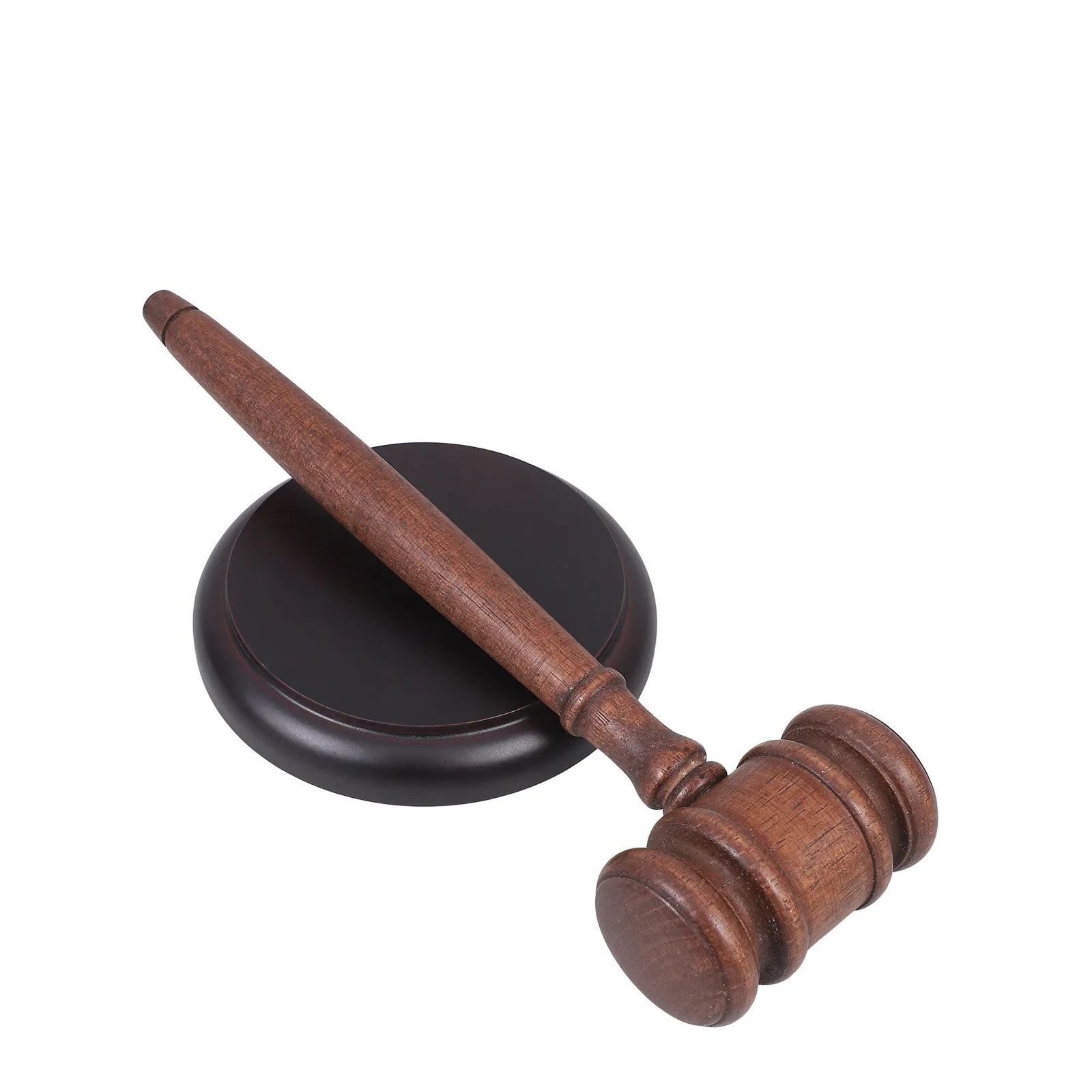1Set Vintage Auction Hammer Set Classic Wooden Judge Gavel Retro Style Comfortable Grip Sturdy Base Display Storage Auction Sale