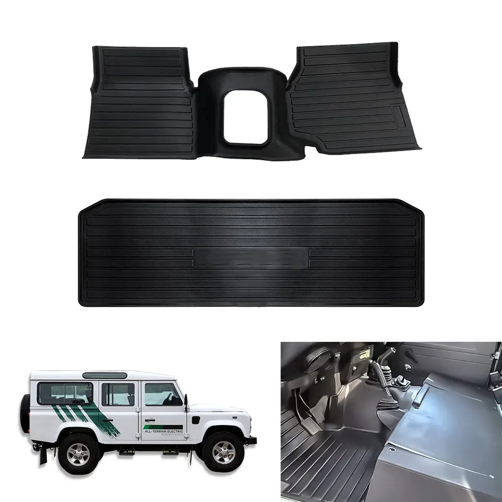 car Floor Mats with center console mat for Land Rover defender 90&110 TDi300 TD5 anti slip car modify protection products