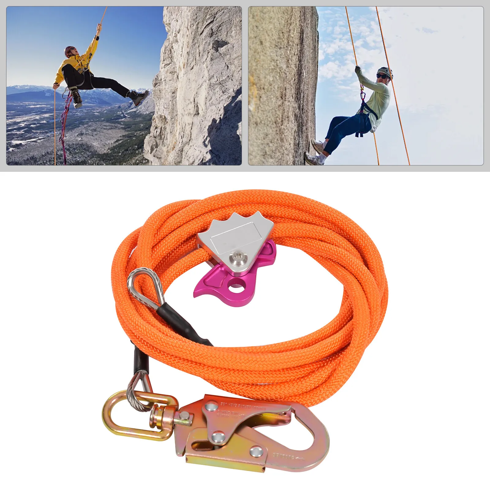 4.88 متر/16ft الصلب الأساسية الحبل عدة دائم Flipline تسلق قطب المفاجئة الوجه خط الرافعة جهاز