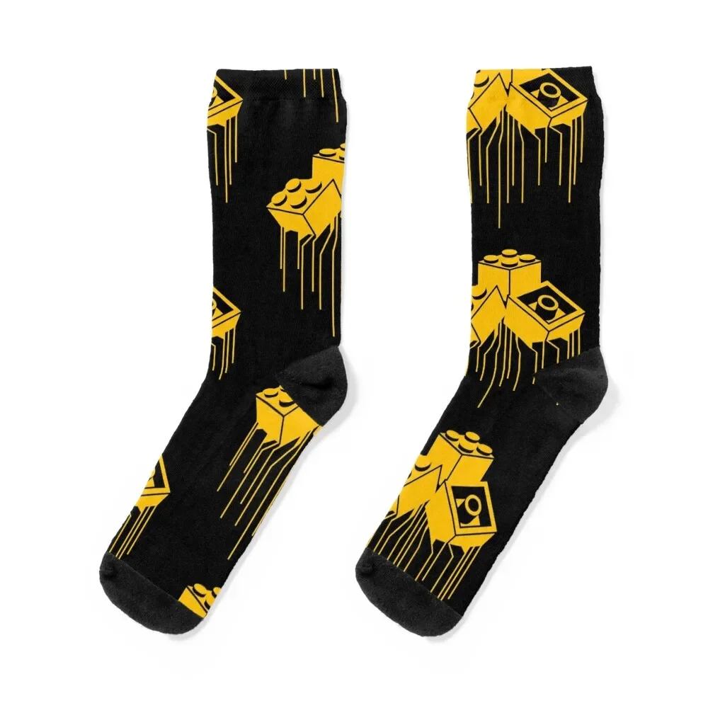 

Brick Bleed Yellow Socks winter hiking loose sports and leisure Women's Socks Men's