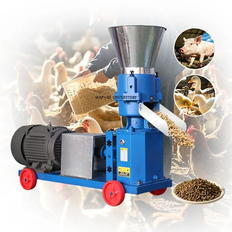 Animal food manufacturing machines for livestock poultry, chickens, cattle and goats; farm pellet grinders; pellet feed machines