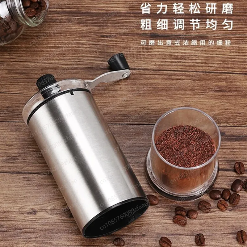 

Ручная ручная кофемолка для кофейных зерен, 2 шт., бытовая портативная, пылезащитная нержавеющая сталь