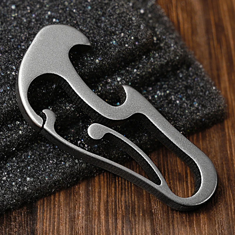 TC4 Titanium Alloy Keychain With Crowbar Screwdriver Multi-function Creative Quick Release Car Key Bag  Pendant EDC Gadget