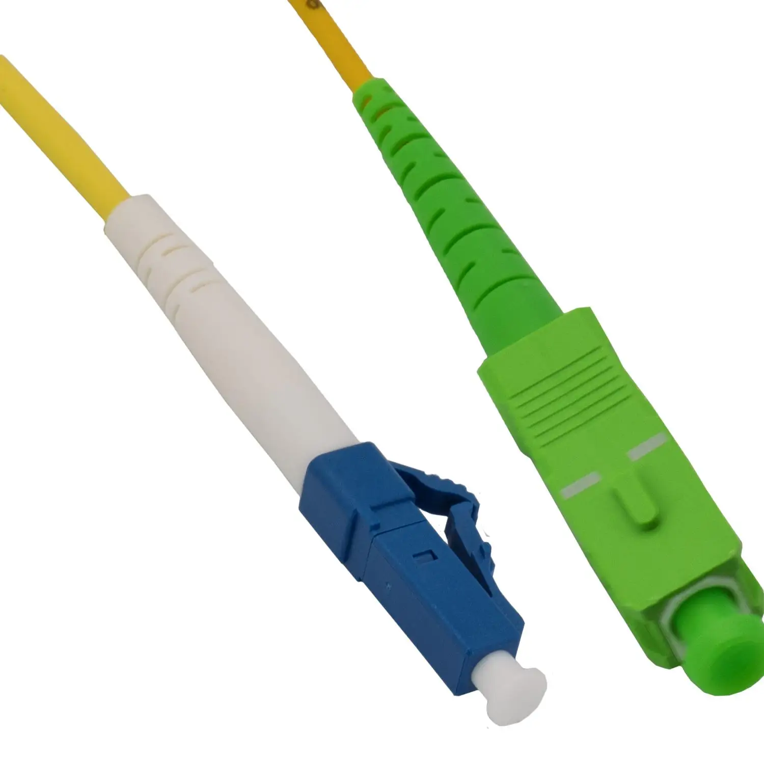 LC UPC to SC APC Simplex OS2 Single Mode Fiber Patch Cord, LSZH Cable for FTTH, CATV and Network Switch