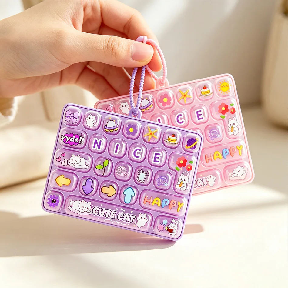 New Popular Cute Stress Relieving Toy 26 Button Press Toy Durable Bag Decoration Family Party Gift