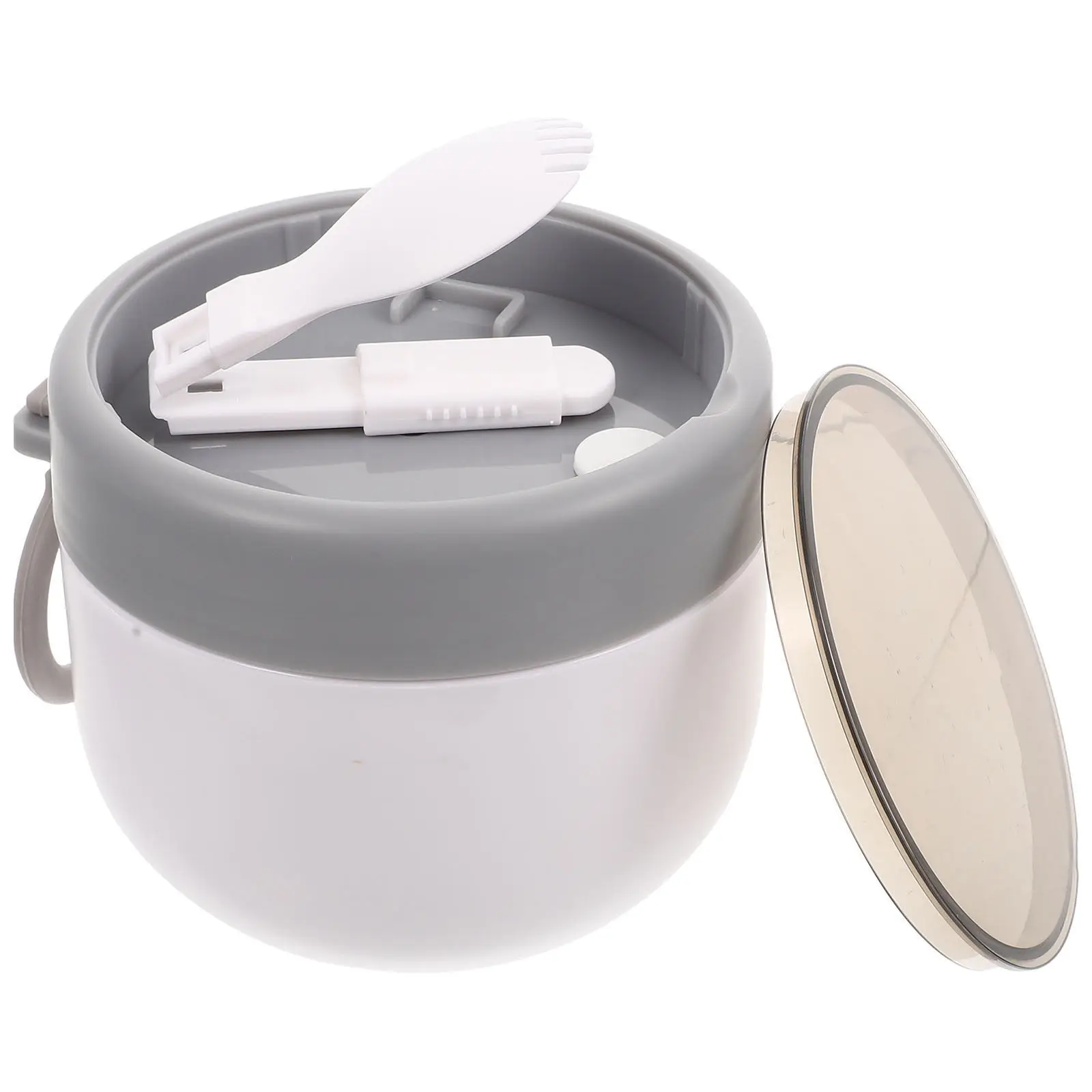 

1Set Stainless Steel Oatmeal Cup Portable Leakproof Breakfast Container for Office Students Travel Multi-Function Cereal Milk