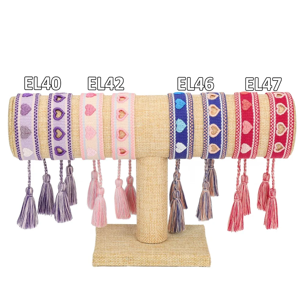 Braccialetti con cuori vuoti braccialetto dell\'amicizia intrecciato con regali di gioielli con nappe