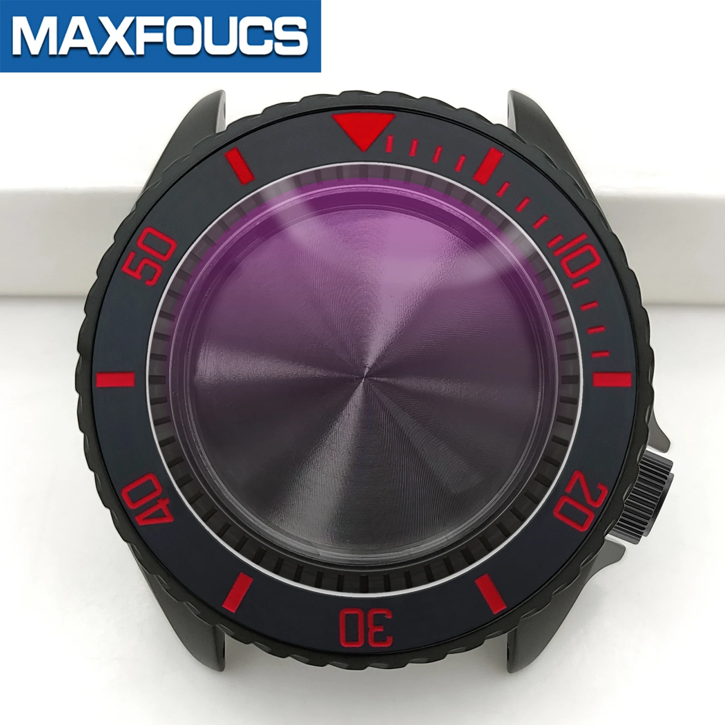 Turbine SKX 3.8 Uhrengehäuse-Set Schwarz Matt Passend für NH35/NH36/NH34 MOD Uhrengehäuse Teile Saphir-Einsatz Krone Kundenspezifisches Zubehör – Detail 22