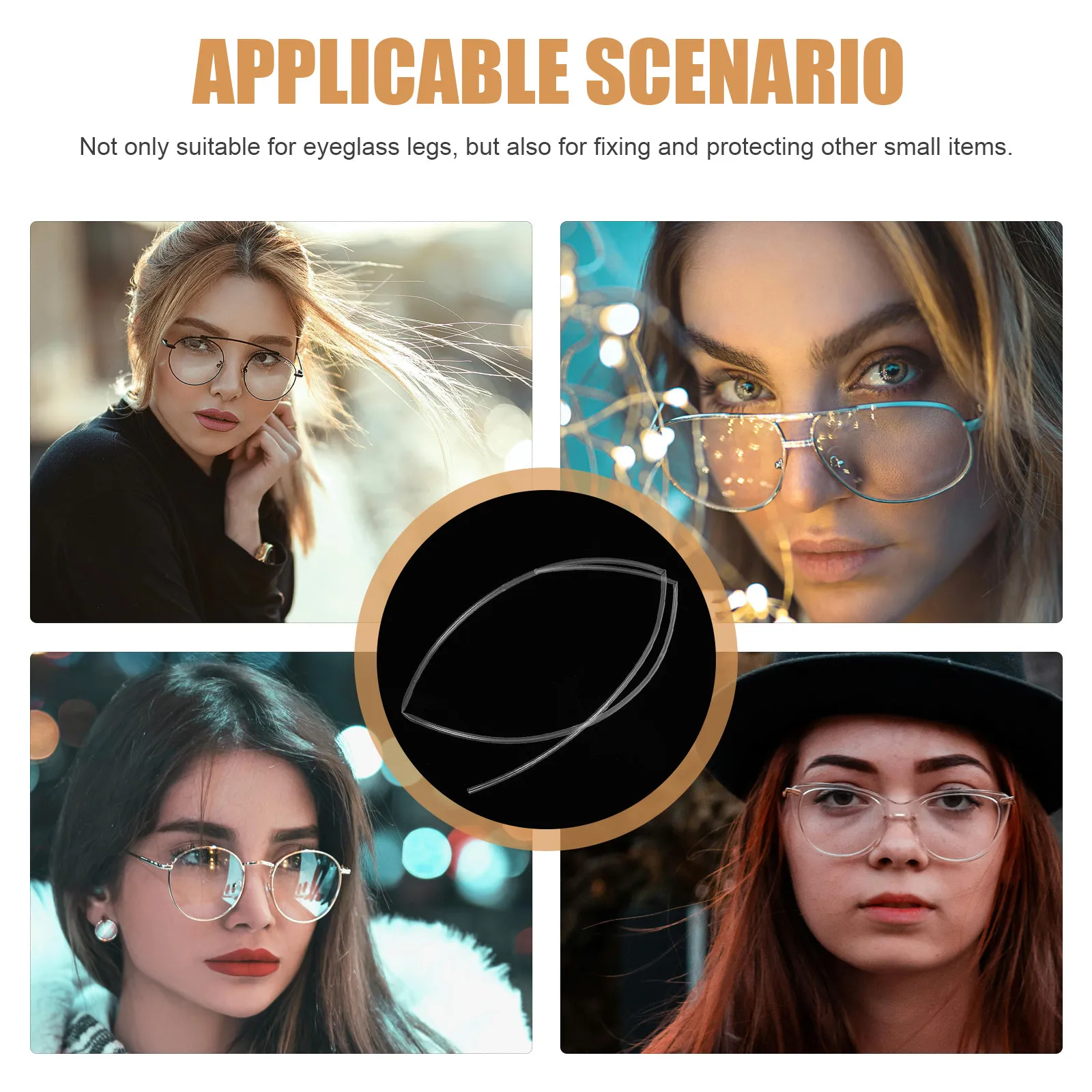 Glasses Ear Heat Shrink Tubing Plastic Eyeglass Retainers Soft PVC Ear Cushions Secure Fit for Daily Wear Running Cycling