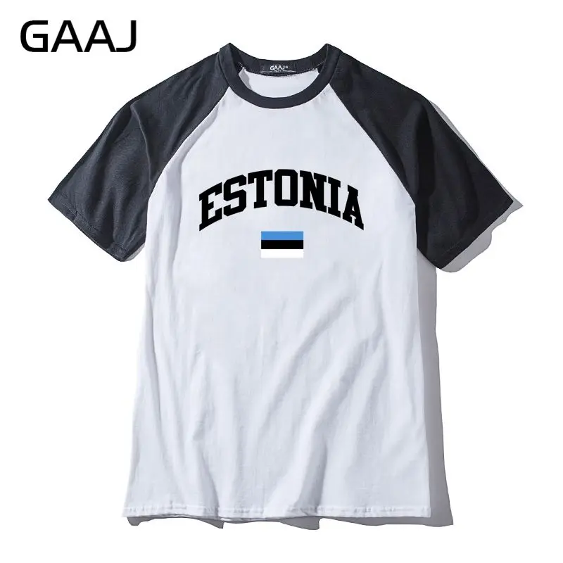 GAAJ Estonia Flag Man & Women Unisex T Shirt Three Quarter Sleeve Printed Woman Tshirt Men Funny Long Slevee Clothes #S48F7