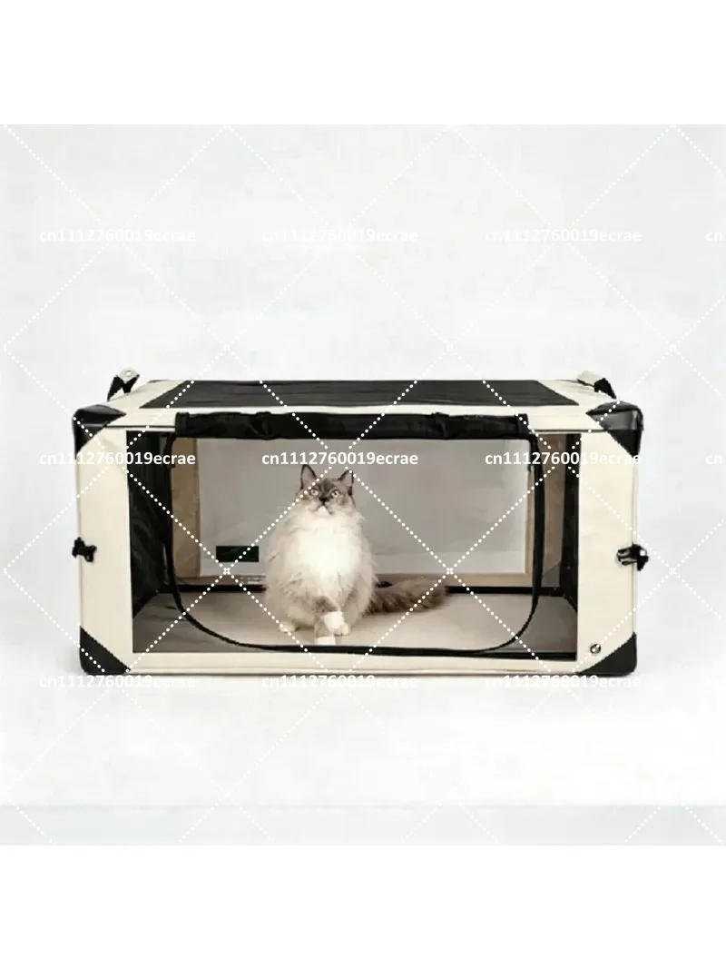 Portable Foldable Cat Show Cage Transparent Pet Isolation Cage Large Space Cat Cage for Exhibition Delivery Room
