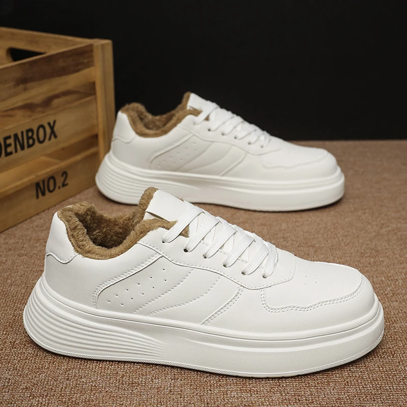 

Men's fashion casual cotton winter sneakers light fleece-lined shoes versatile soft-sole thicken comfortable sports tide shoes