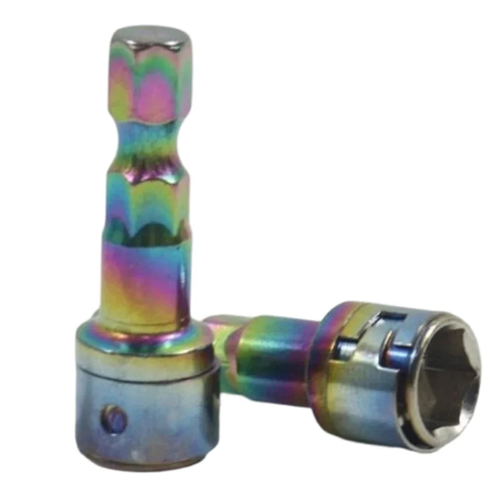 Nut Driver Tool Hex Socket Adapter Non-magnetic Steel Construction Hex Socket Nut Driver Set Socket As Picture