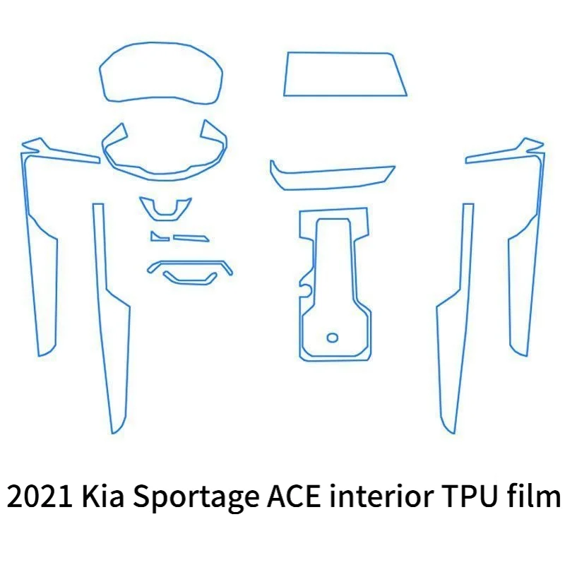 For 2021 Kia Sportage ACE interior TPU film dashboard navigation screen film center console film modification