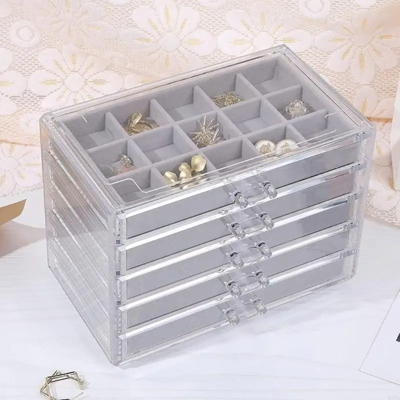 

W0YA Stylish Acrylic Drawer Box Container for Makeup and Jewelry Storage in Bedroom