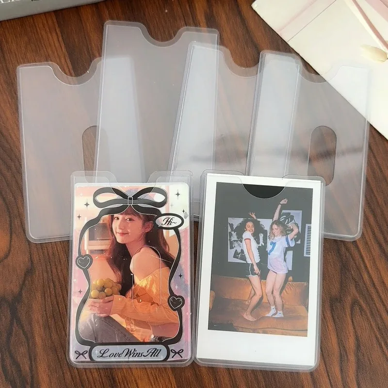 5/10/30개 투명 한국 K팝 카드 슬리브 보호 필름 포함 클리어 카드 홀더 아이돌 사진 게임 카드 커버 35PT