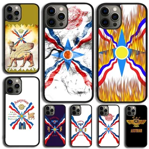 Asiria Flag Baquilla Asiria Case para Apple Plus X XS Max XR iPhone 16 15 14 13 12 Mini 11 Pro Max Cover Shell Coque 8 mejores ventas de bandera asiria - №4