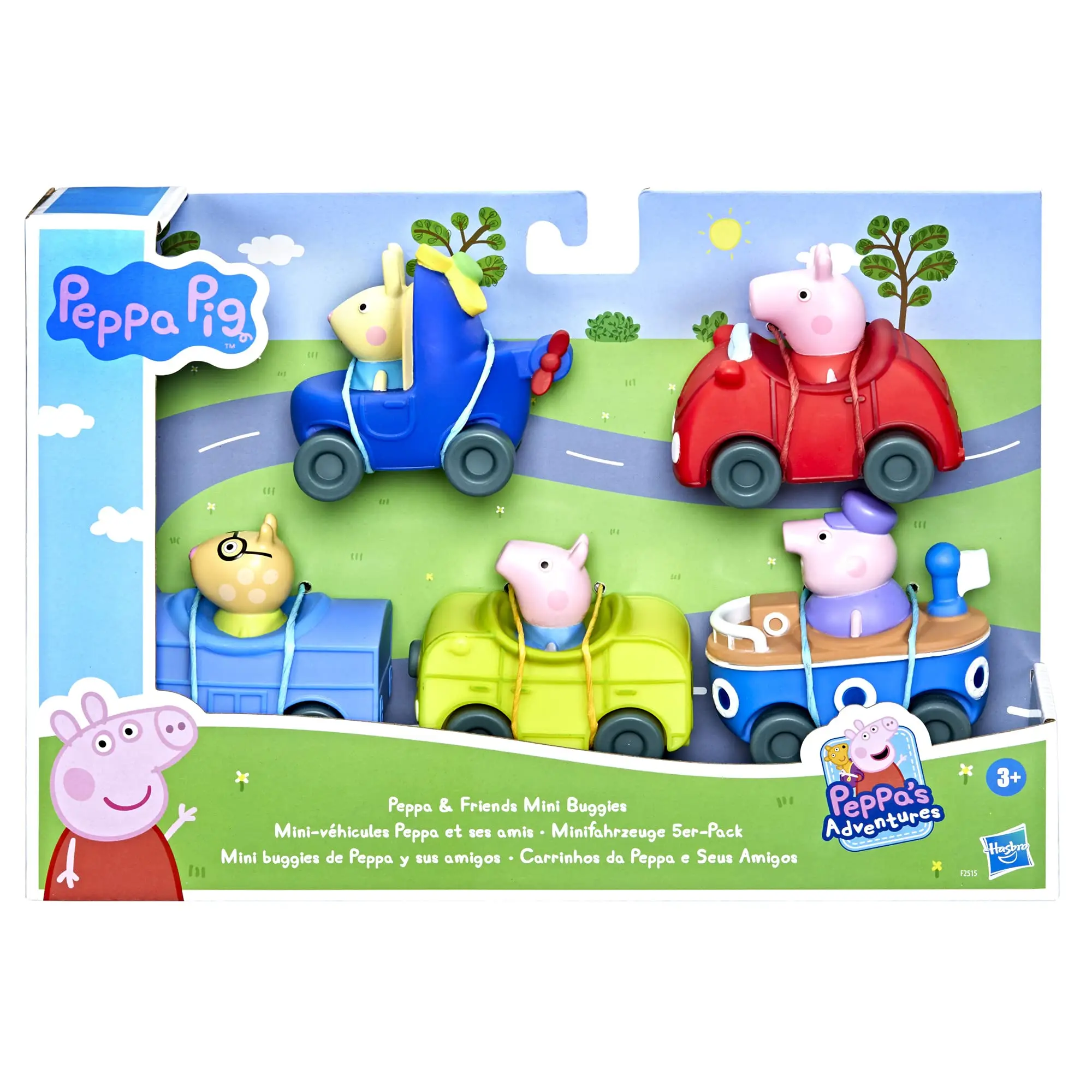 Peppa Pig Peppa's Adventures Peppa and Friends Mini Buggies Playset Classic Cartoon Anime Figure Model Collectible Figurine Girl