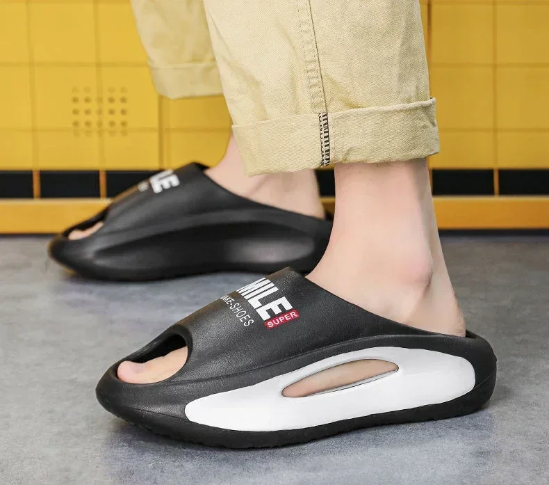 Hochwertige Hausschuhe für Herren und Damen, Eva-Hausschuhe mit weicher Sohle, dicke Sohle, bequeme, stoßdämpfende, leichte Strandschuhe – Detail 6
