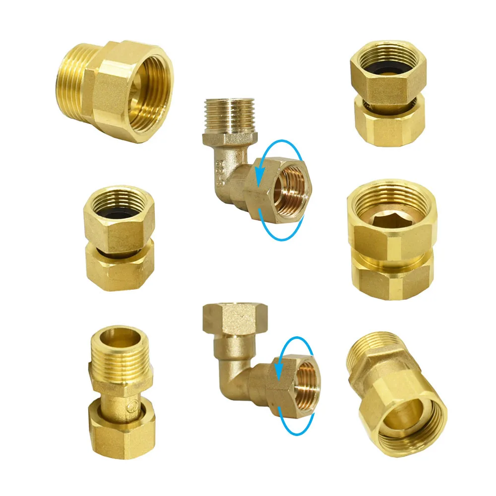 Brass G1/2 G3/4 G1 Male Female Thread Connector Copper Repair Fittings Copper Metal Threaded Water Pipe Connector