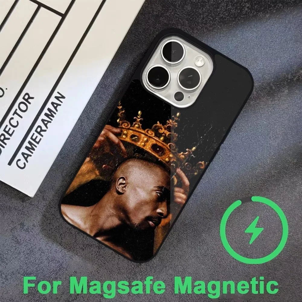 Rapper 2Pac T-Tupac Phone Case  For iPhone 16,15,14,13,12,11,Pro,Max,Plus,Mini, Magsafe,Magnetic Wireless Charging Case