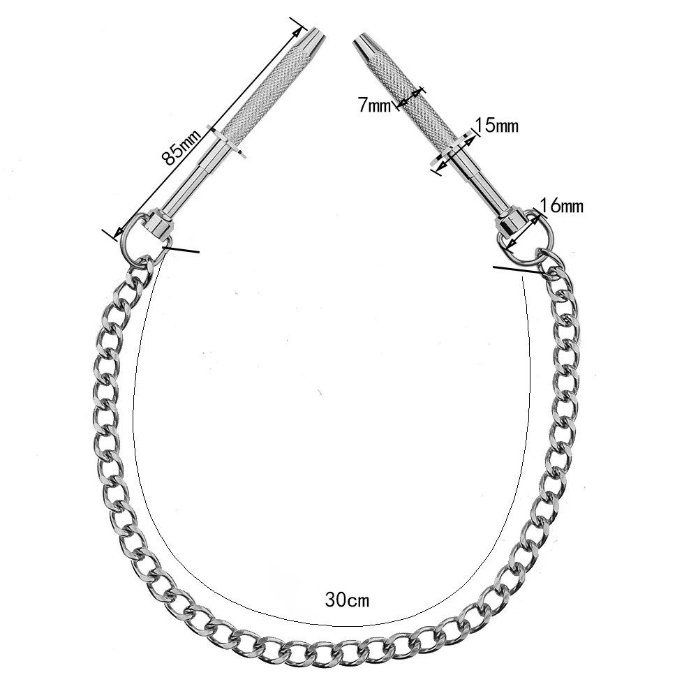 Braçadeira de mamilo com corrente para casal, Brinquedos Sexuais para Peitos e Mamilos Escravos, Estimulador, Paquera, SM, Fetiche, Clipes