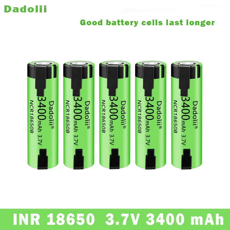 100% brand new and original high quality 18650 lithium ionrechargeable battery 3.7 V 3400 mAh NCR18650B flashlight battery