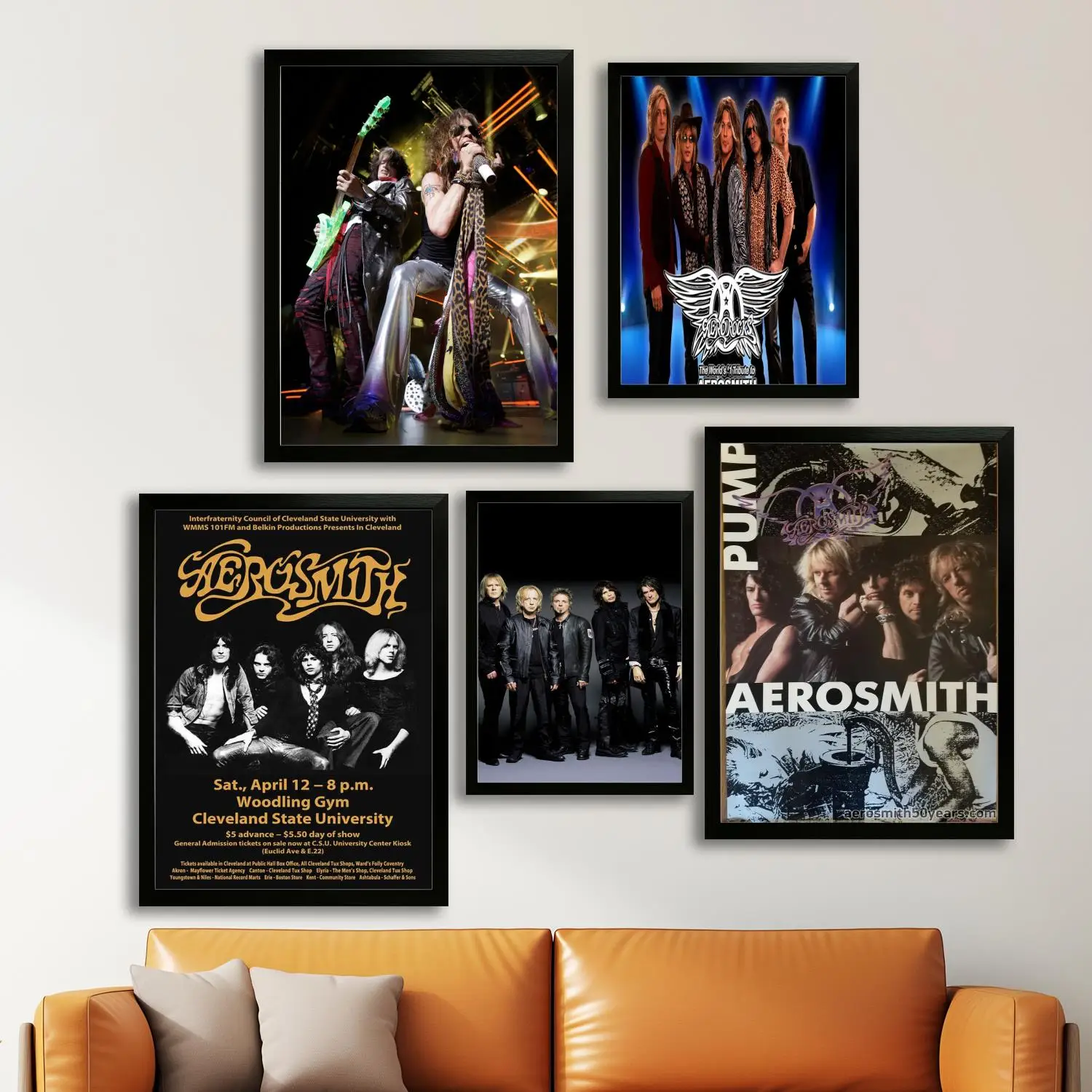 aerosmith band Canvas Art Poster and Wall Art, Picture Print, Modern Family, Bedroom Decor, Posters,Decorative painting