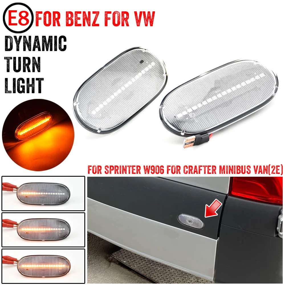 

Dynamic LED Indicator Side Marker Signal Light Tuning For Mercedes Benz Sprinter W906 For VW Crafter Minibus ( 2E )