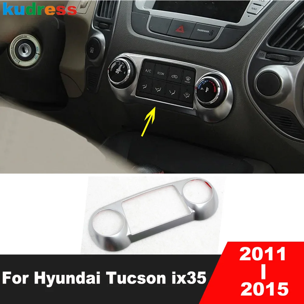 For Hyundai Tucson ix35 2011-2015 Matte Car Center Console Air Condition AC Switch Button Panel Cover Trim Interior Accessories