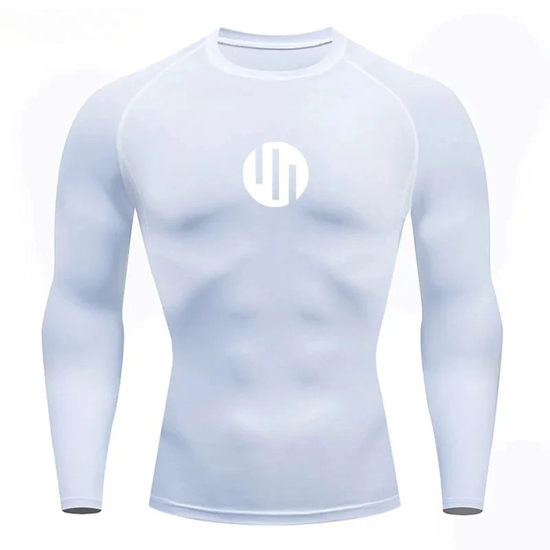 Enganliegendes Langarm-T-Shirt für Herren zum Laufen, Fitness-Unterwäsche, schnelltrocknend, Sonnenschutz, zweite Haut, Sportbekleidung für Männer – Detail 12
