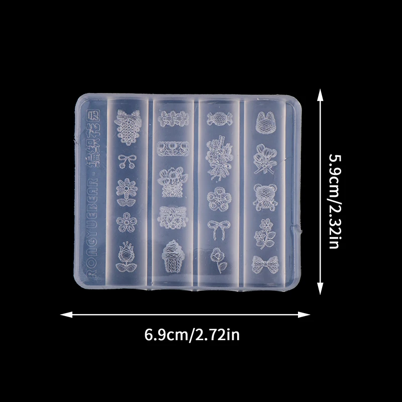 1pc striklint siliconen nagelvorm bloem nageldecoratie nagels doe-het-zelf ontwerp stereoscopisch stempelen manicure gereedschap