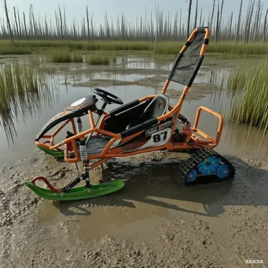 

Factory Favorite 149CC 200CC Amusement Ski Vehicle Electric Snowmobile For Adults