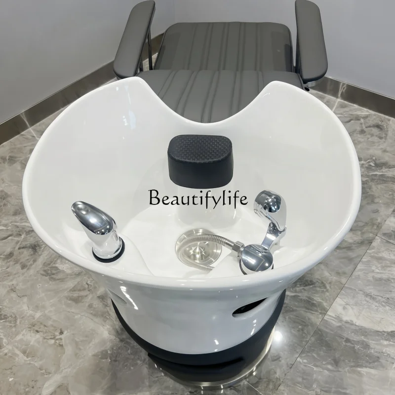 Barber Shop Shampoo Chair Special Lying Half Hair Salon Flushing Bed