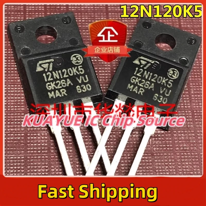 10PCS-30PCS  12N120K5  STF12N120K5  TO-220F   Fast Shipping Quality Guarantee