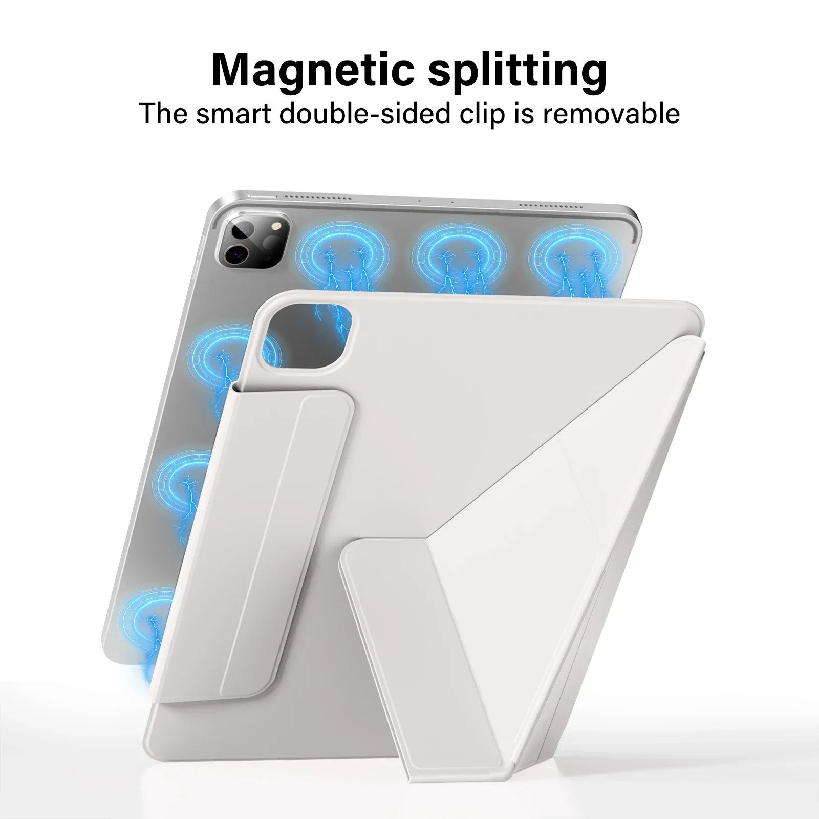 Magnetic Detachable Y-Shaped Folding Cover Case for iPad Pro 11 13 inch,For iPad Pro 12.9 Air 11 Air 4 5 10.9 Magnetic Case