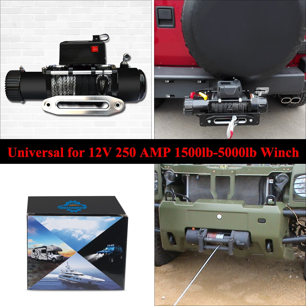 Winch Remote Contactor 12V 250A Winch Control Solenoid Relay Twin Wireless Remote Kit Car Motorcycle Off Roaders Accessories