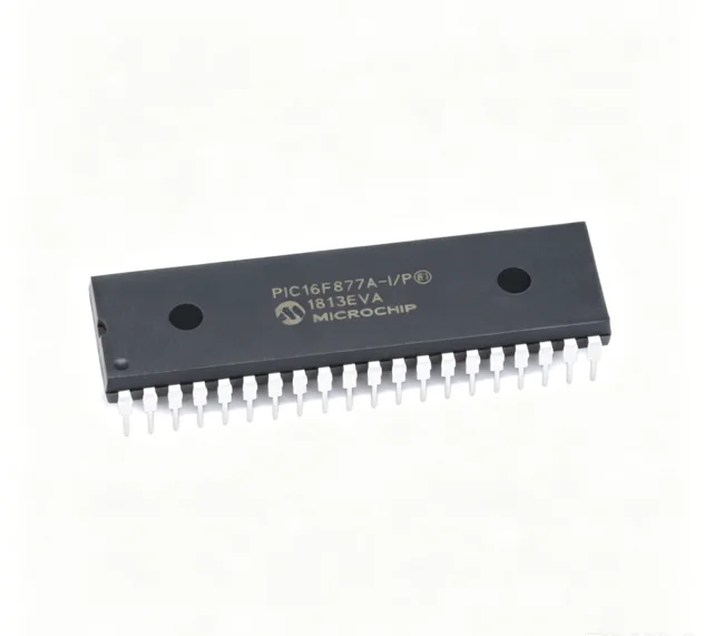 1-5 piezas PIC16F877A-I/P PDIP-40 original, microcontrolador Flash CMOS de 8 bits con orificio pasante, chip IC PIC MCU
