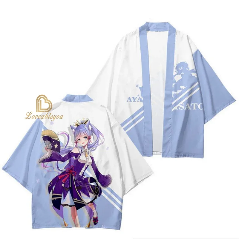 Anime Genshin Impact Kimono Cloak Sangonomiya Kokomi Raiden Shogun Cosplay Costumes Haori Kids Boys Cardigan Jacket Pajamas