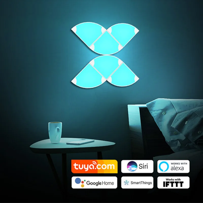 Fan-shaped LED strange light board splicing light, curved light board, graffiti smart light, e-sports DIY background