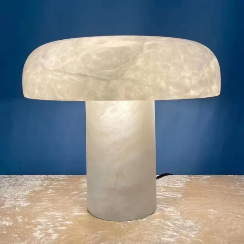 

New Chinese natural living room sample room bedroom bedside light luxury marble high-end desk lamp