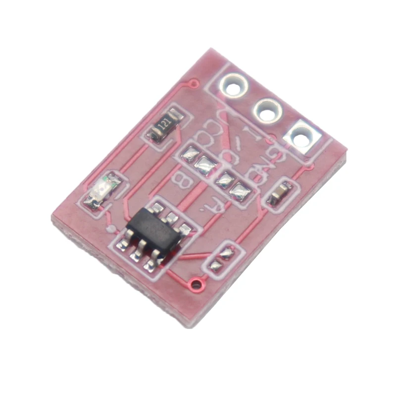 Fotografia 7: 【100-10PCS】Módulo de botão de toque TTP223, tipo capacitivo, sensor de interruptor de toque de canal único com travamento automático