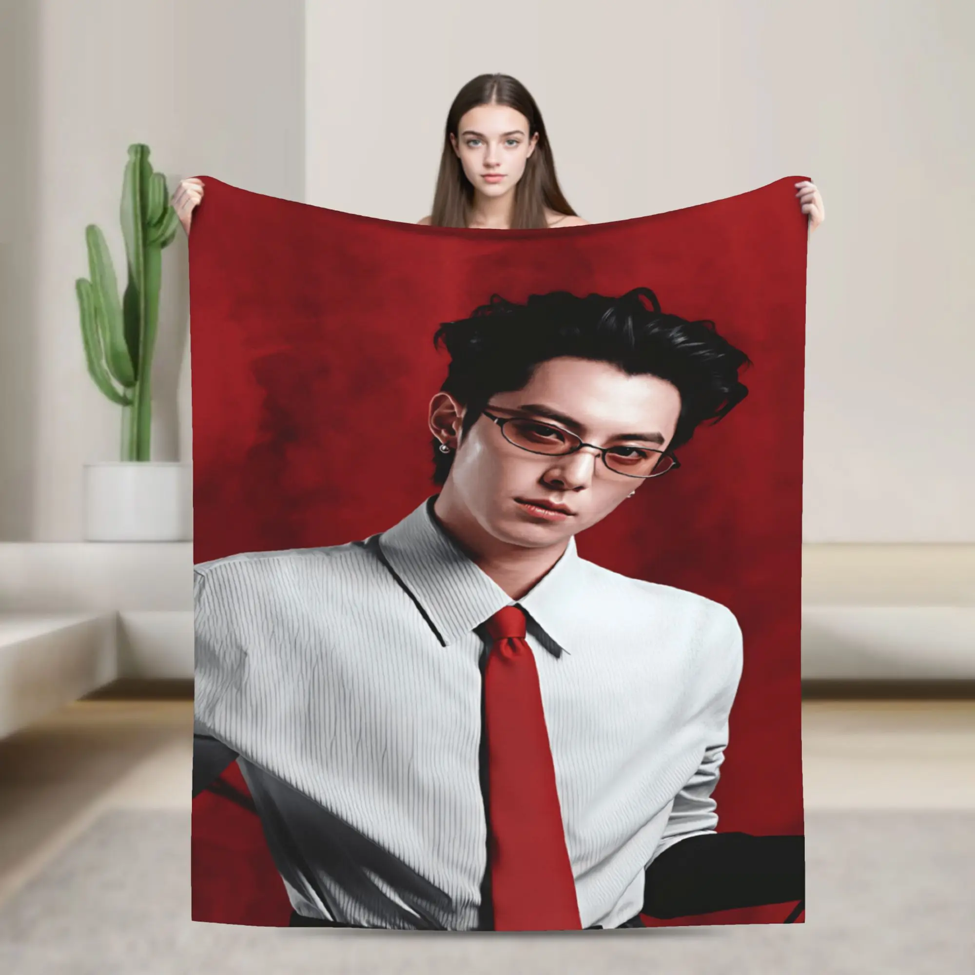 Wang Hedi Dylan Wang Actor Blankets Kids Adults  Flannel Throw Blanket For Living Room Warm Cozy Custom Quality Bedspread Gift